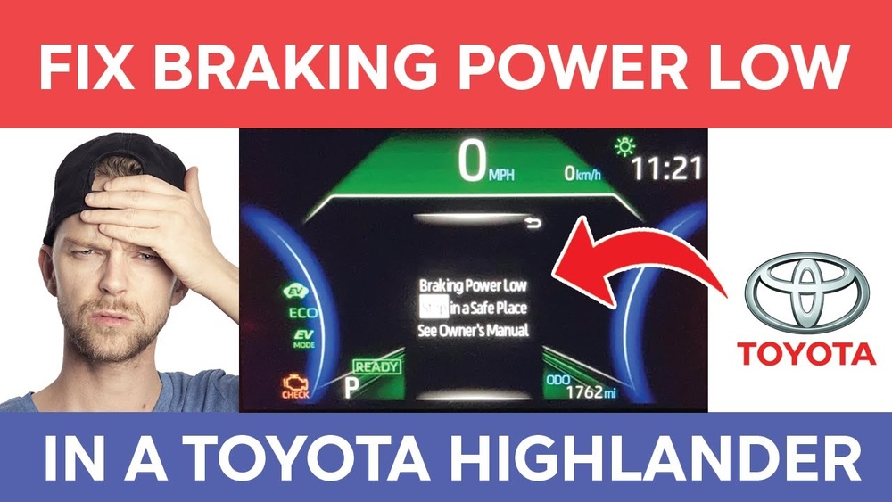 How To Fix Braking Power Low Toyota Highlander