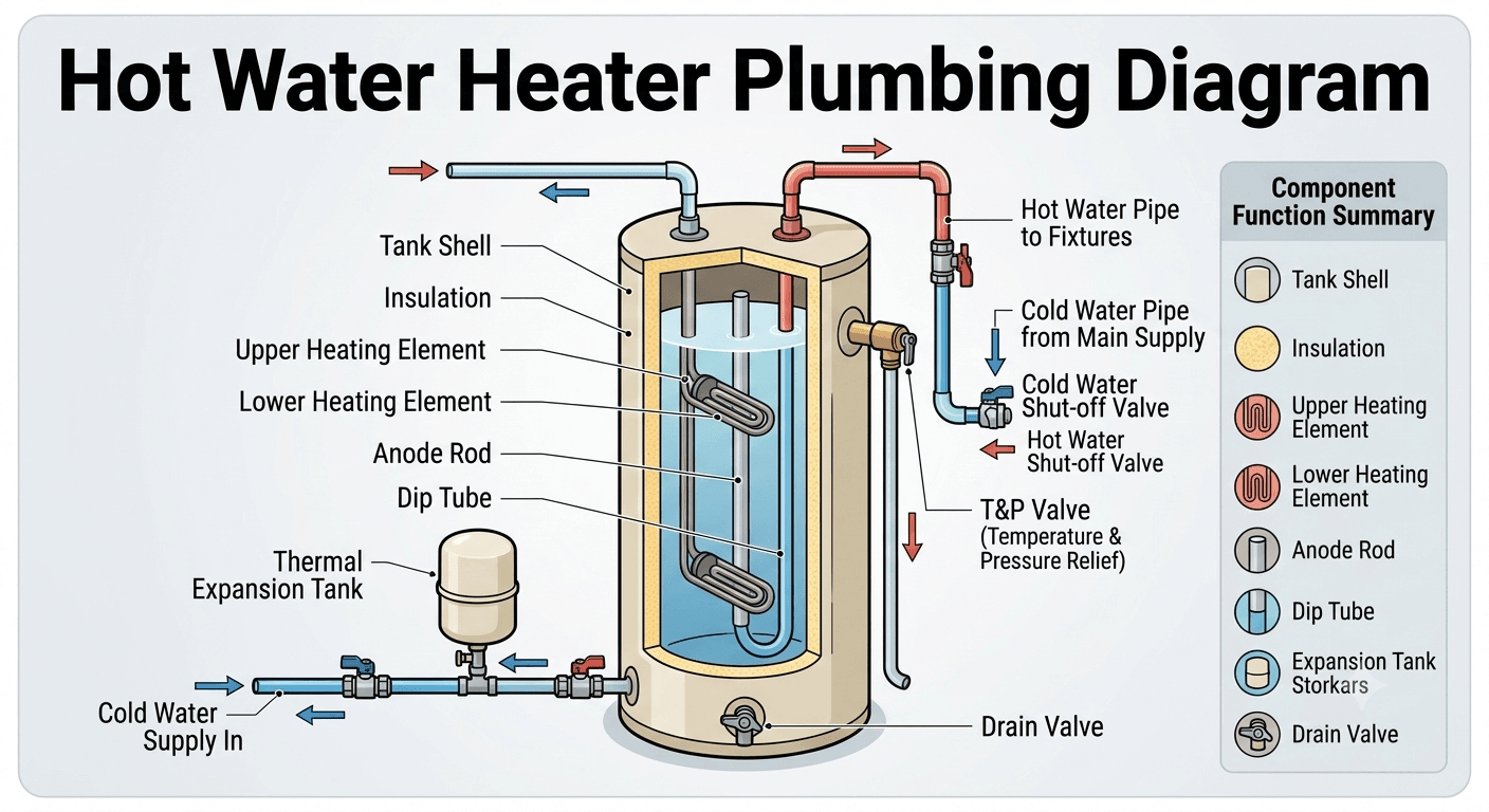 Hot Water Heater Plumbing Diagram-FI
