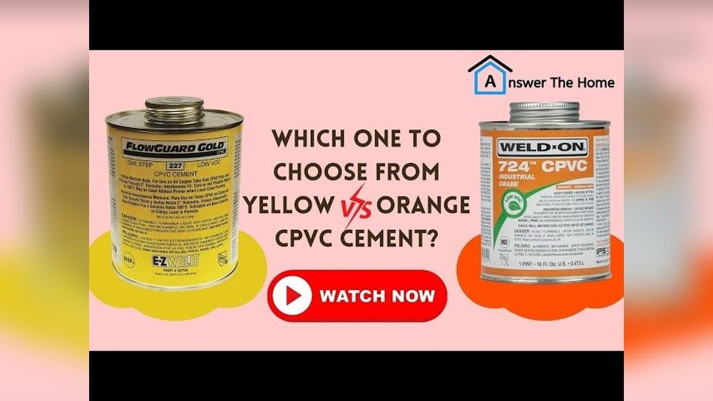Yellow Vs Orange Cpvc Cement