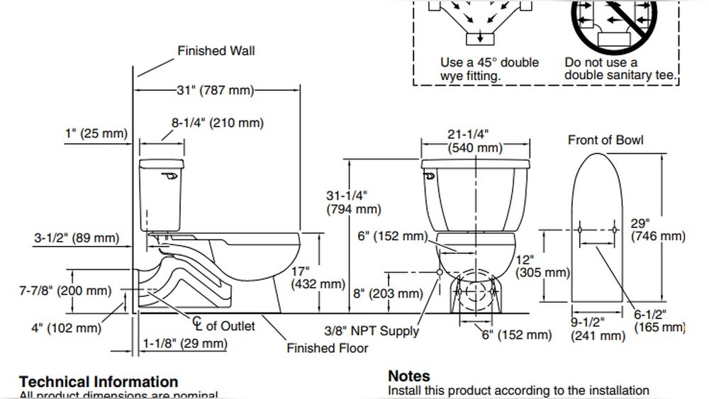 Rough Plumbing For Rear Discharge Toilet