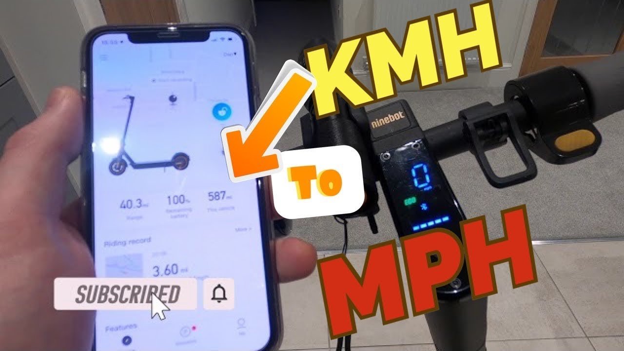 The digital handlebar display of an electric scooter showing speed in mph.