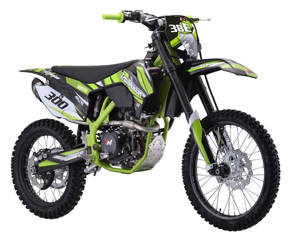 A dirt bike parked on a flat trail, representing common maintenance questions.