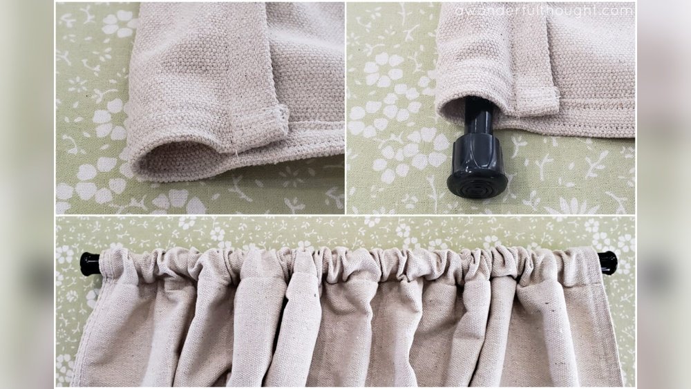 How to Hang Cabinet Curtains