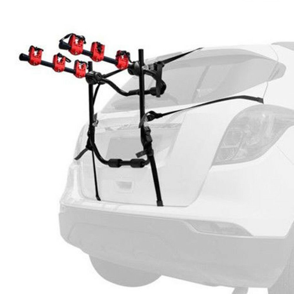 A secure hitch pin and clip installed on a minivan bike rack receiver.