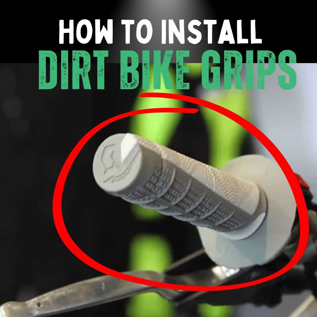 A motocross bike showing the properly installed handlebar setup in a garage.