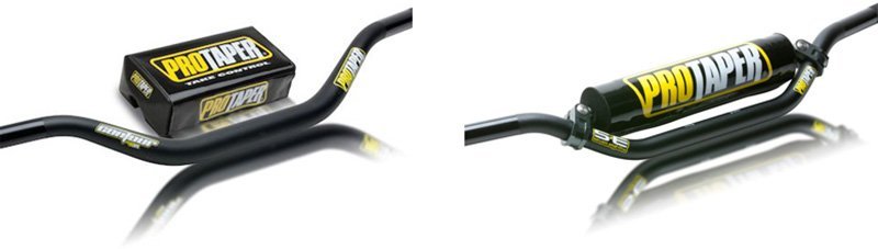 Measuring the rise of youth dirt bike handlebars with digital calipers.