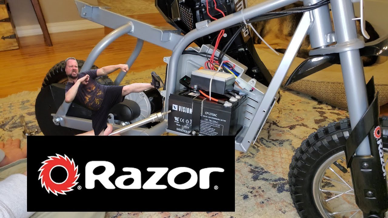 Testing the throttle and power indicator light on a repaired dirt bike.