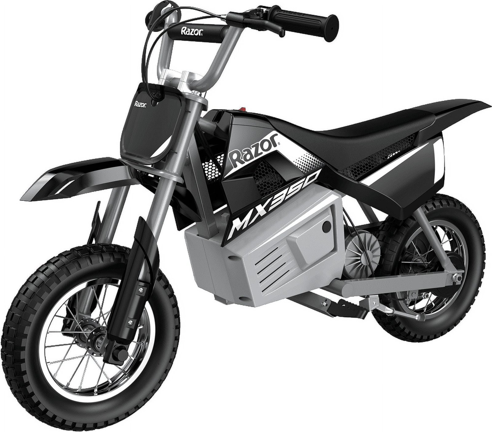 The illuminated red power switch indicates the electric bike is fully active.